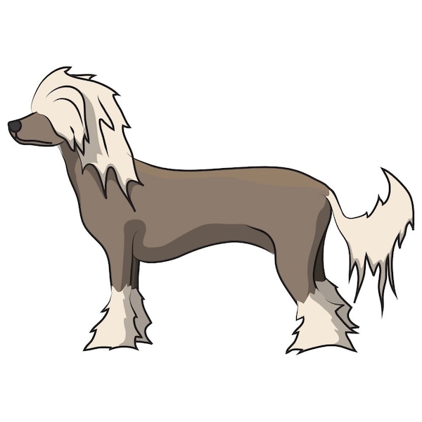 Signmission Chinese Crested Dog Decal, Dog Lover Decor Vinyl Sticker D-12-Chinese Crested - main